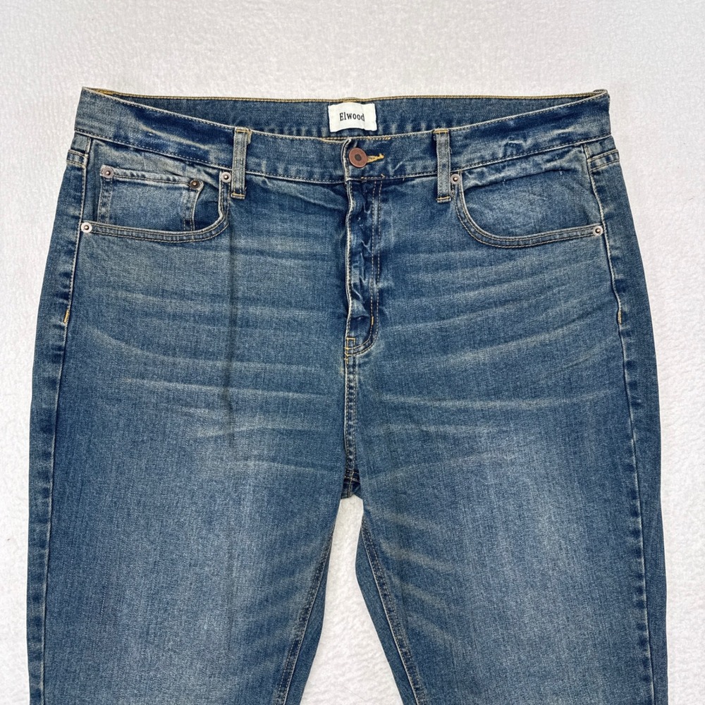 Elwood Jeans Mens Size 36 Slim Fit Dark Wash Denim Casual Stretch Menswear - Picture 3 of 7